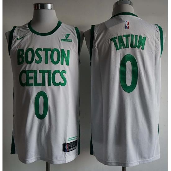 Men Boston Celtics Jayson Tatum 0 White City Edition NBA Jersey