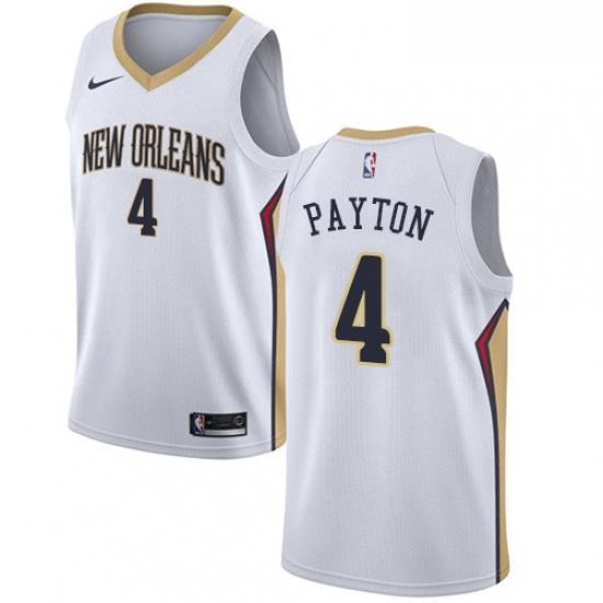 Womens Nike New Orleans Pelicans 4 Elfrid Payton Swingman White NBA Jersey Association Edition