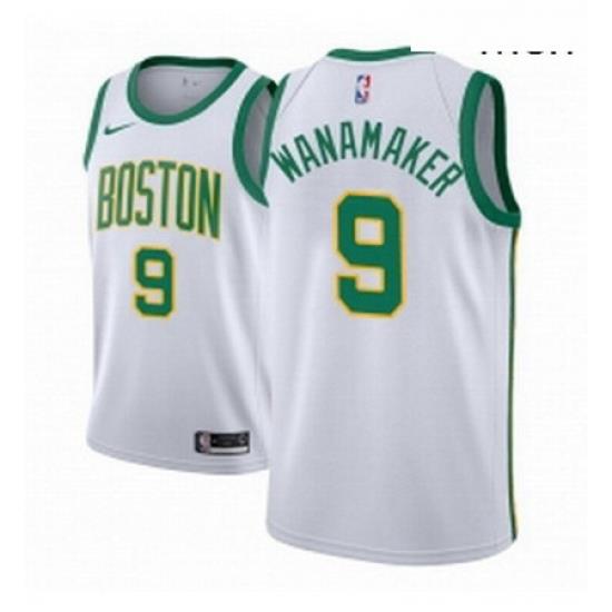 Men NBA 2018 19 Boston Celtics 9 Bradley Wanamaker City Edition White Jersey