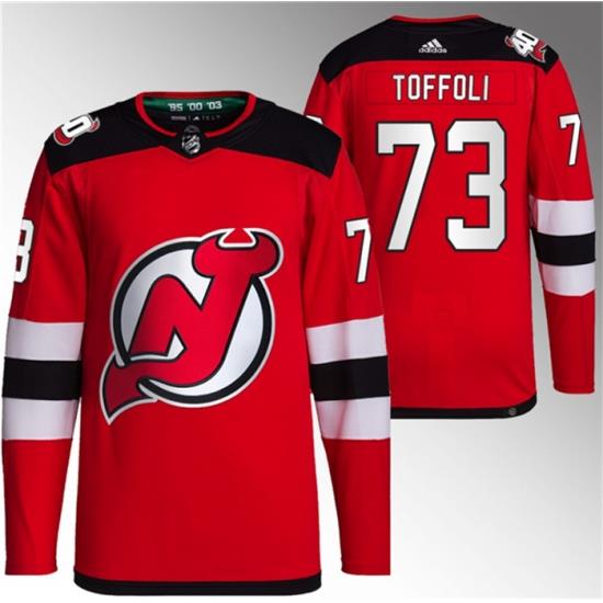 Men New Jersey Devils 73 Tyler Toffoli Red Stitched Jersey