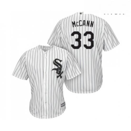 Mens Chicago White Sox 33 James McCann Replica White Home Cool Base Baseball Jersey