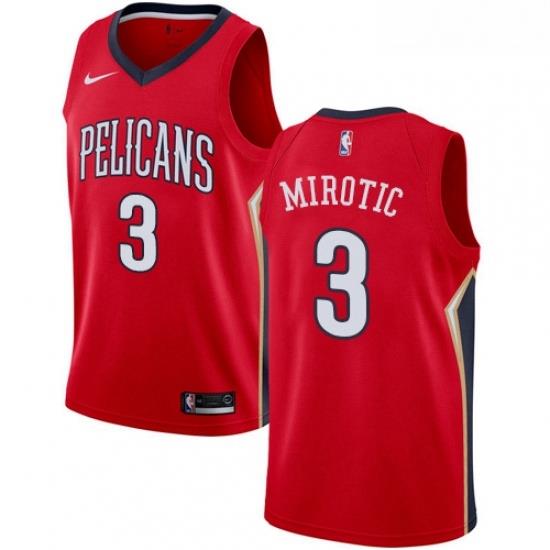 Womens Nike New Orleans Pelicans 3 Nikola Mirotic Authentic Red NBA Jersey Statement Edition