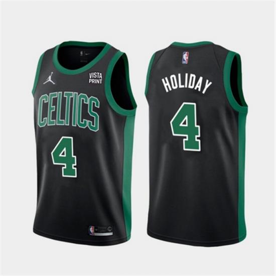 Men Boston Celtics 4 Jrue Holiday Black 2023 Statement Edition Stitched Basketball Jersey