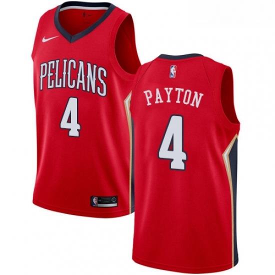 Womens Nike New Orleans Pelicans 4 Elfrid Payton Swingman Red NBA Jersey Statement Edition