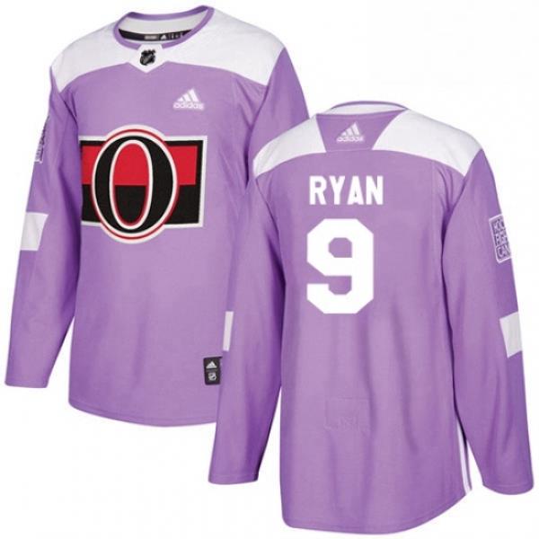 Mens Adidas Ottawa Senators 9 Bobby Ryan Authentic Purple Fights Cancer Practice NHL Jersey