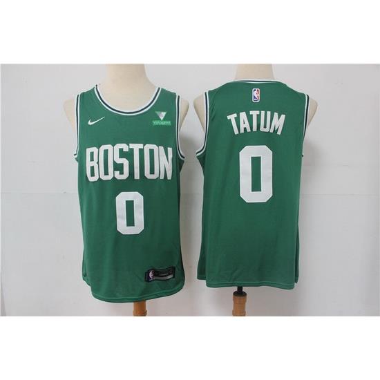 Men Nike Boston Celtics Jayson Tatum 0 Green NBA Swingman 2020 21 City Edition Jersey