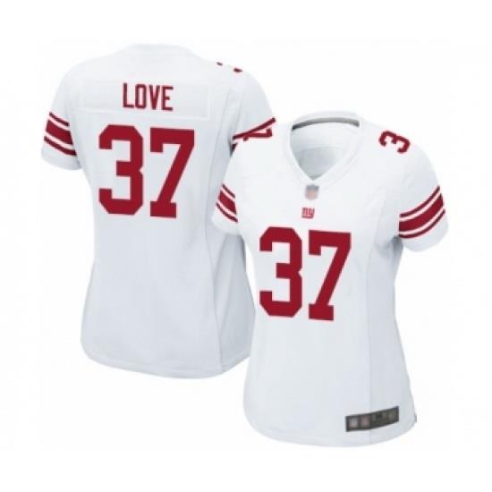 Women York Giants #37 Julian Love White Vapor Untouchable Limited Player Football Jersey