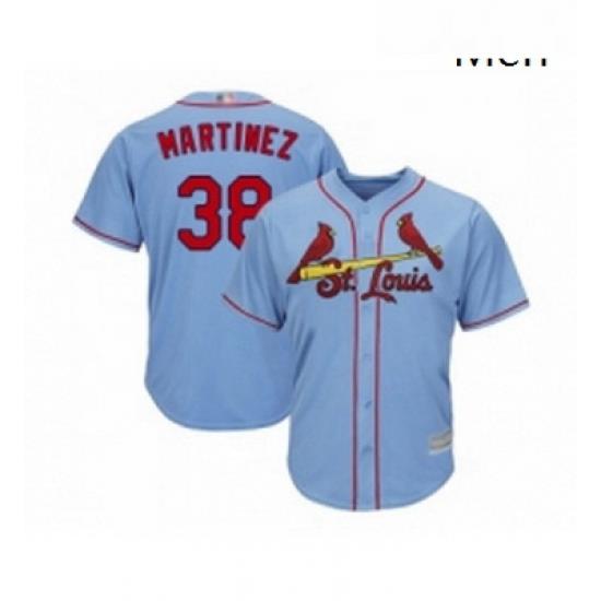 Mens St Louis Cardinals 38 Jose Martinez Replica Light Blue Alternate Cool Base Baseball Jersey