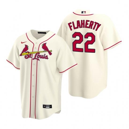 Men's Nike St. Louis Cardinals #22 Jack Flaherty Cream Alternate Stitched Baseball Jersey