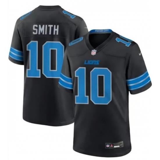 Women Detroit Lions Tre'Quan Smith #10 Black Stitched Vapor Limited Jersey