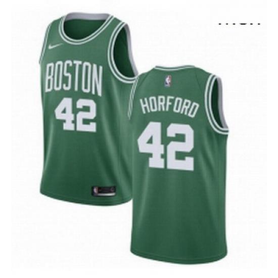 Mens Nike Boston Celtics 42 Al Horford Swingman GreenWhite No Road NBA Jersey Icon Edition