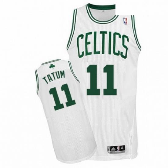 Boston Celtics 11 Jayson Tatum White Stitched NBA Jersey