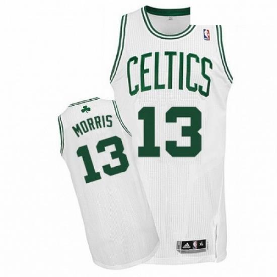 Mens Adidas Boston Celtics 13 Marcus Morris Authentic White Home NBA Jersey