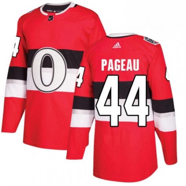 Mens Adidas Ottawa Senators 44 Jean Gabriel Pageau Authentic Red 2017 100 Classic NHL Jersey