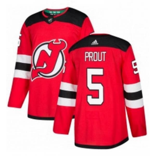 Mens Adidas New Jersey Devils 5 Dalton Prout Premier Red Home NHL Jersey