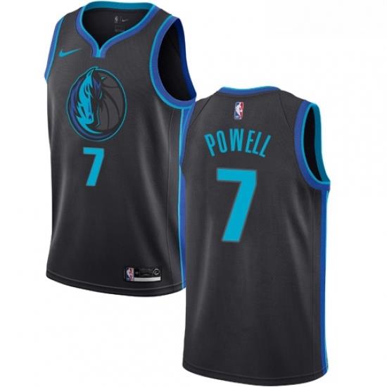 Womens Nike Dallas Mavericks 7 Dwight Powell Swingman Charcoal NBA Jersey City Edition