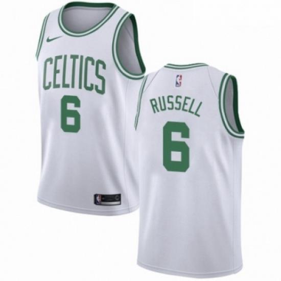 Mens Nike Boston Celtics 6 Bill Russell Swingman White NBA Jersey Association Edition