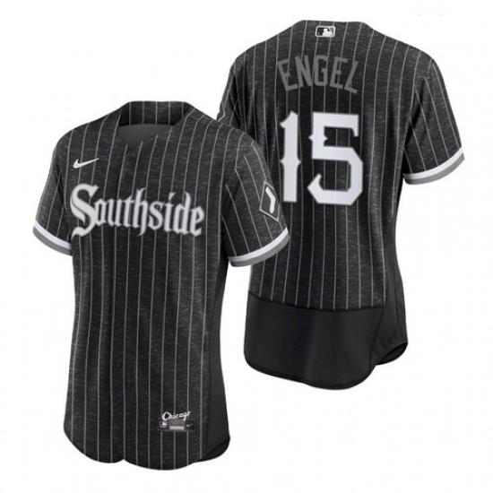 Men's White Sox Southside Adam Engel Black 2021 City Authentic Jersey