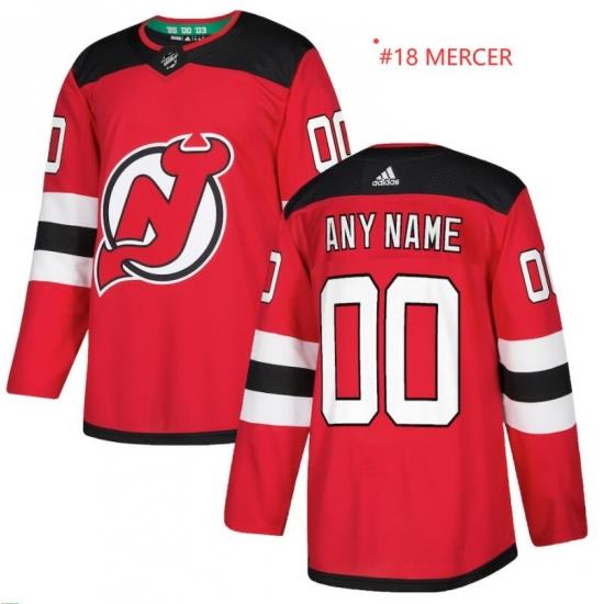 New Jersey Devils Adidas Mercer Dawson 18 Red NHL Jersey