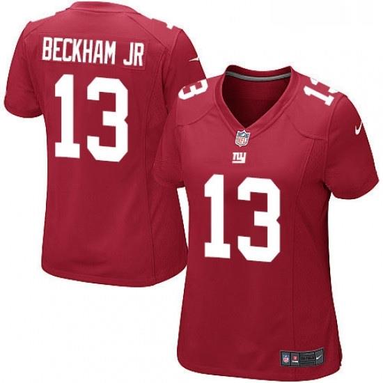 Womens Nike New York Giants 13 Odell Beckham Jr Game Red Alternate NFL Jersey