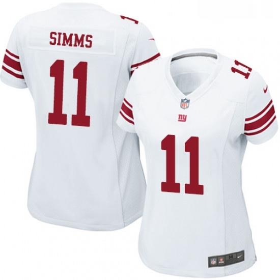 Womens Nike New York Giants 11 Phil Simms Game White NFL Jersey