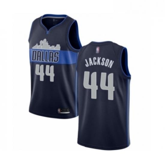 Womens Dallas Mavericks 44 Justin Jackson Swingman Navy Blue Basketball Jersey Statement Edition