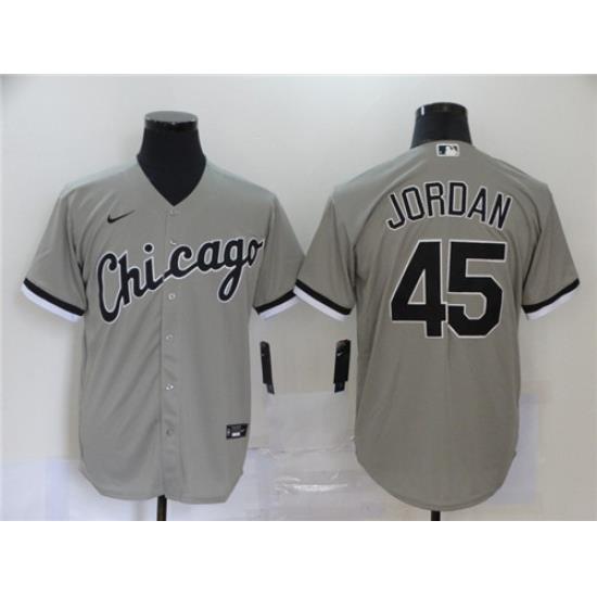 White Sox 45 Michael Jordan Gray 2020 Nike Cool Base Jersey