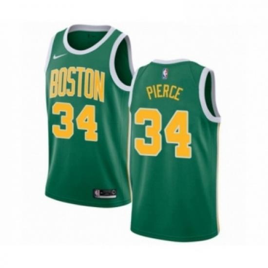 Mens Nike Boston Celtics 34 Paul Pierce Green Swingman Jersey Earned Edition