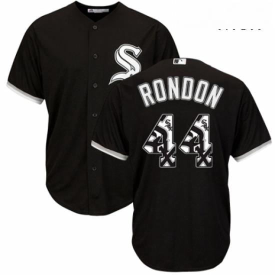 Mens Majestic Chicago White Sox 44 Bruce Rondon Authentic Black Team Logo Fashion Cool Base MLB Jersey