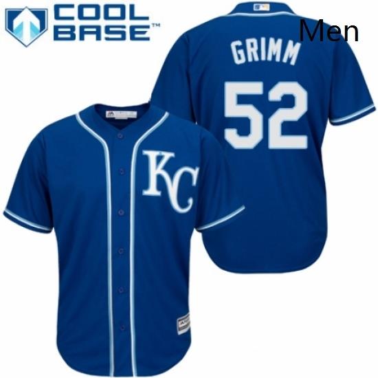 Mens Majestic Kansas City Royals 52 Justin Grimm Replica Blue Alternate 2 Cool Base MLB Jersey