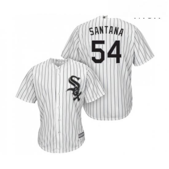 Mens Chicago White Sox 54 Ervin Santana Replica White Home Cool Base Baseball Jersey