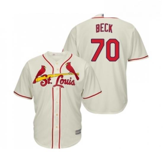 Youth St Louis Cardinals 70 Chris Beck Replica Cream Alternate Cool Base Baseball Jersey