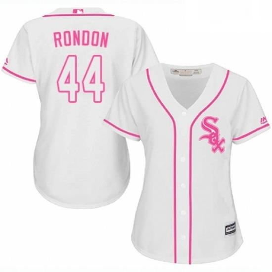 Womens Majestic Chicago White Sox 44 Bruce Rondon Replica White Fashion Cool Base MLB Jersey