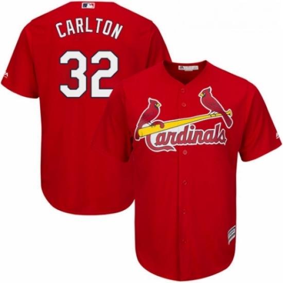 Youth Majestic St Louis Cardinals 32 Steve Carlton Replica Red Alternate Cool Base MLB Jersey