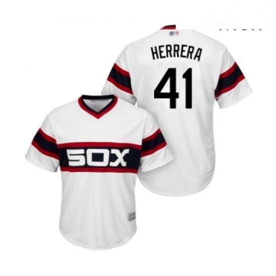 Mens Chicago White Sox 41 Kelvin Herrera Replica White 2013 Alternate Home Cool Base Baseball Jersey