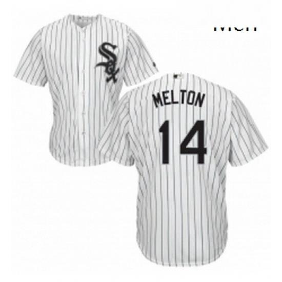 Mens Majestic Chicago White Sox 14 Bill Melton Replica White Home Cool Base MLB Jersey