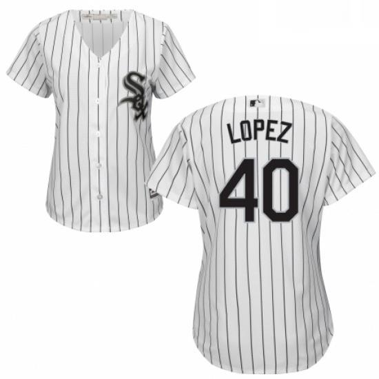 Womens Majestic Chicago White Sox 40 Reynaldo Lopez Authentic White Home Cool Base MLB Jersey