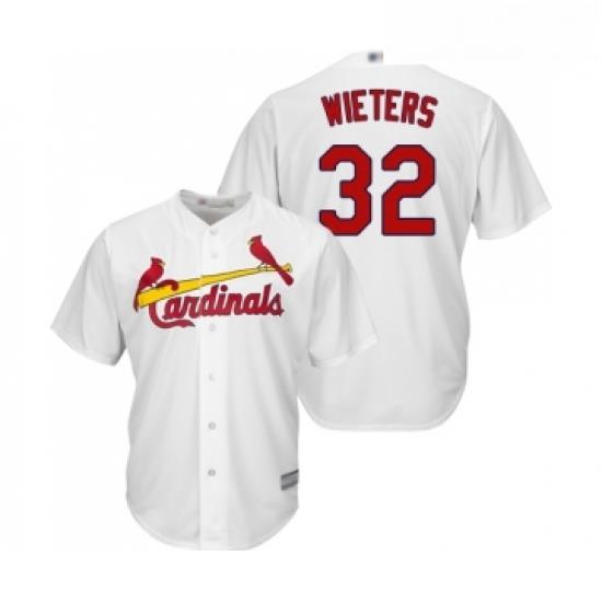 Youth St Louis Cardinals 32 Matt Wieters Replica White Home Cool Base Baseball Jersey