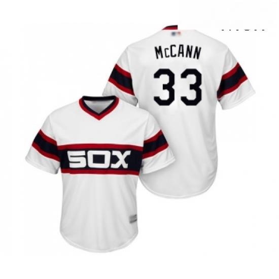 Mens Chicago White Sox 33 James McCann Replica White 2013 Alternate Home Cool Base Baseball Jersey