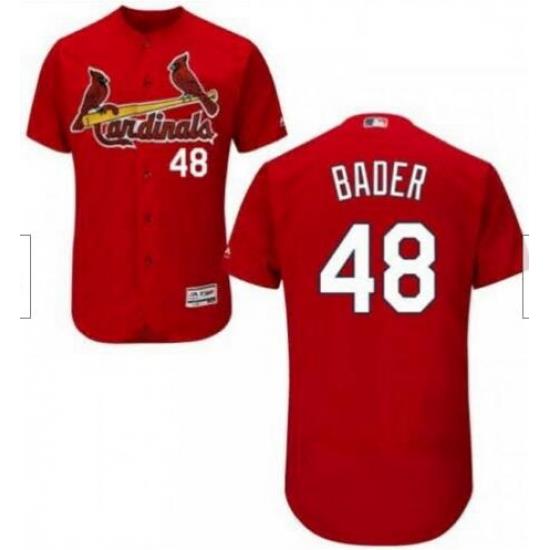 Men St. Louis Cardinals 48 Harrison Bader Red Alternate Flex Base Authentic Collection Baseball Player Jersey