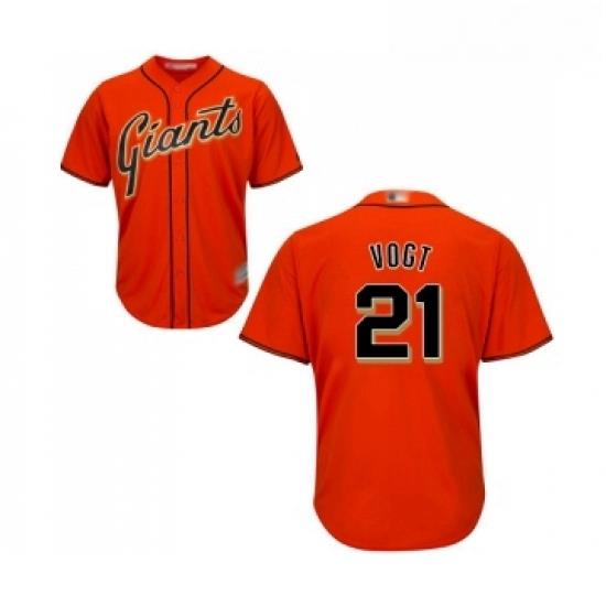 Youth San Francisco Giants 21 Stephen Vogt Replica Orange Alternate Cool Base Baseball Jersey