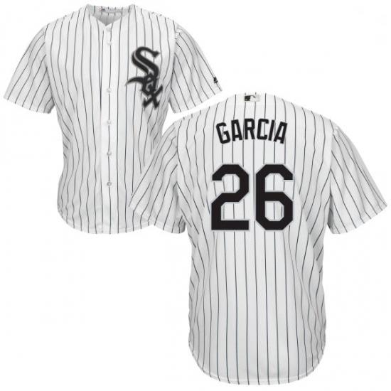 Mens Majestic Chicago White Sox 26 Avisail Garcia White Home Flex Base Authentic Collection MLB Jersey