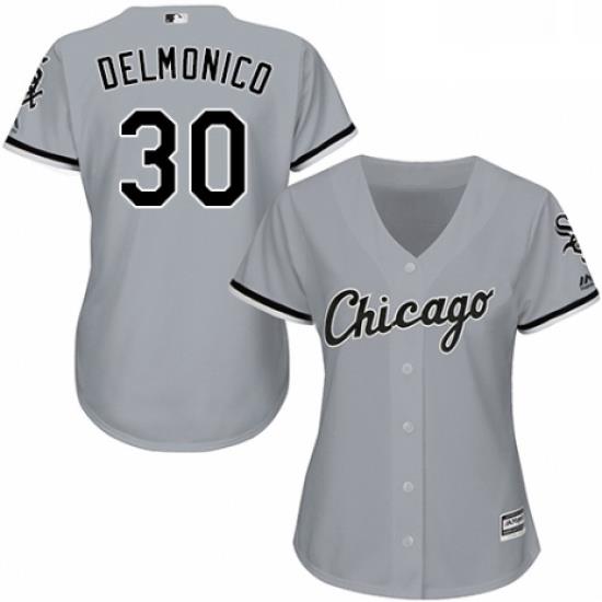 Womens Majestic Chicago White Sox 30 Nicky Delmonico Replica Grey Road Cool Base MLB Jersey