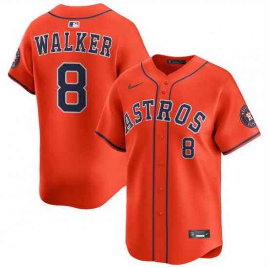 Men Houston Astros 8 Christian Walker Orange 2025 Alternate Limited Stitched Baseball Jersey
