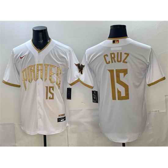 Men Pittsburgh Pirates  15 Oswin Appollis White 2026 City Connect Stadium Stitched Baseball Jersey