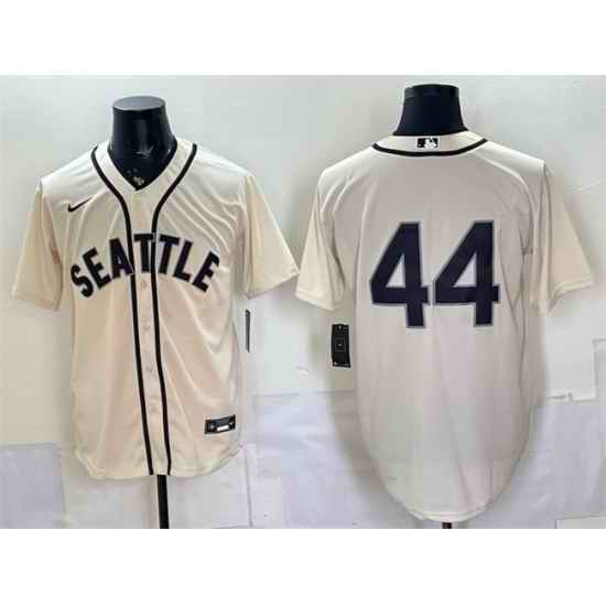 Men Seattle Mariners  44 Julio Rodriguez Cream Alternate Stitched Baseball Jersey