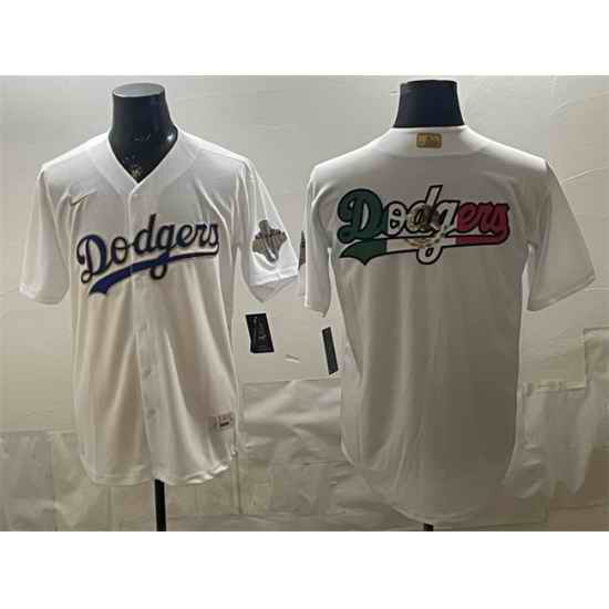 Men Los Angeles Dodgers Team Big Logo White 2026 Gold Collection Stadium Stitched Baseball Jersey