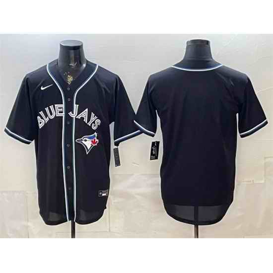 Men Toronto Blue Jays Blank 2026 Fashion Replica Black Out Stitched Baseball Jersey