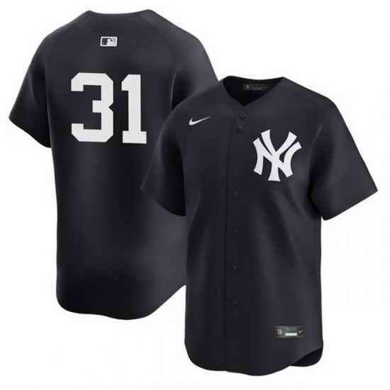 Men New York Yankees  31 Cam Schlittler Navy 2026 Alternate Limited Stitched Baseball Jersey