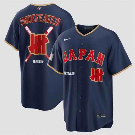 Men Japan Baseball x Undefeated Navy 2026 World Baseball Classic Stadium Stitched Jersey